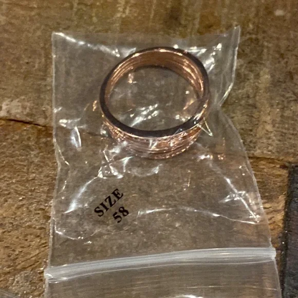 New Pandora Sparkling & Polished Lines ring 925-14k rose gold, CZs 2 sizes - Picture 9 of 10